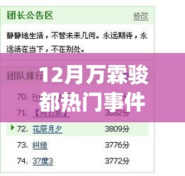 12月万霖骏都热门事件全解析，参与指南与技能掌握