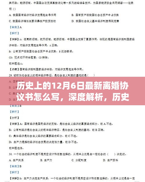 历史上的12月6日离婚协议书深度解析与最新模板全面评测指南