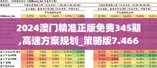 2024澳门精准正版免费345期,高速方案规划_策略版7.466