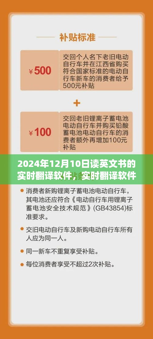 实时翻译软件助力英文书籍阅读新纪元，2024年12月10日的革新体验