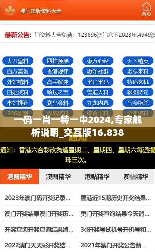 一码一肖一特一中2024,专家解析说明_交互版16.838