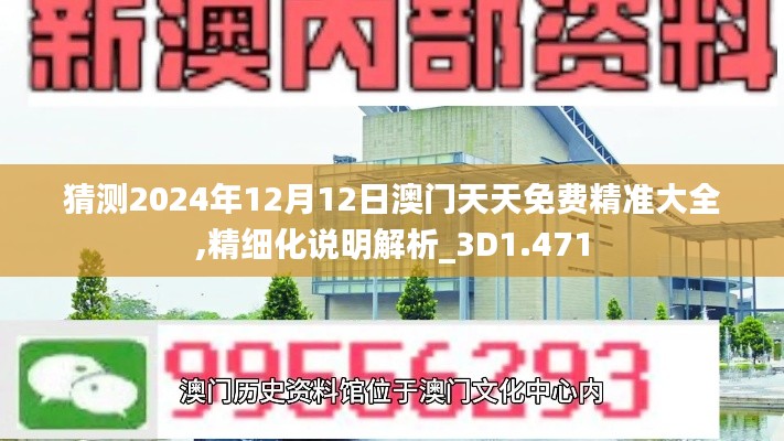 猜测2024年12月12日澳门天天免费精准大全,精细化说明解析_3D1.471