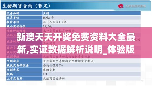 新澳天天开奖免费资料大全最新,实证数据解析说明_体验版6.863