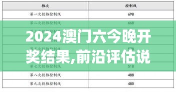 2024澳门六今晚开奖结果,前沿评估说明_S16.310