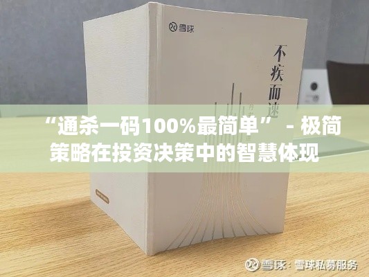 “通杀一码100%最简单” - 极简策略在投资决策中的智慧体现