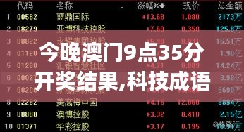 今晚澳门9点35分开奖结果,科技成语分析定义_超值版12.985