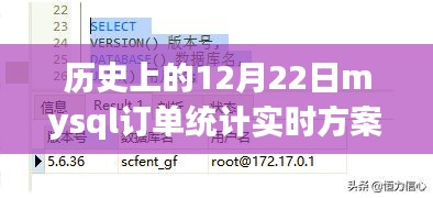 历史上的12月22日MySQL订单统计之旅，实时方案探寻与自然的魅力结合