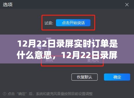 12月22日录屏实时订单操作详解与全程指南，从入门到精通