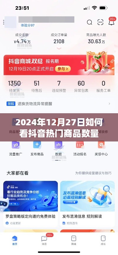 揭秘，如何查看抖音热门商品数量（时间，2024年12月）