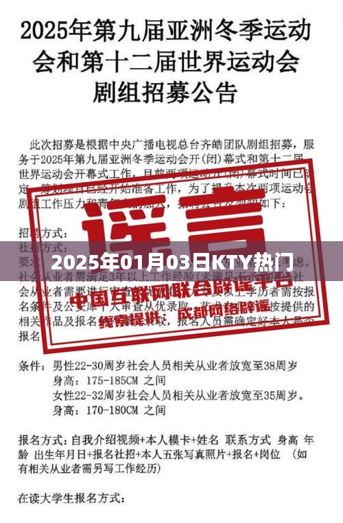 KTY热门来袭，2025年1月3日新动态