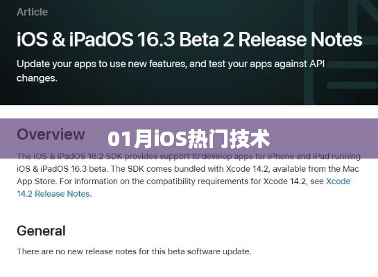 01月iOS热门技术概览