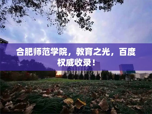 合肥师范学院，教育之光，百度权威收录！