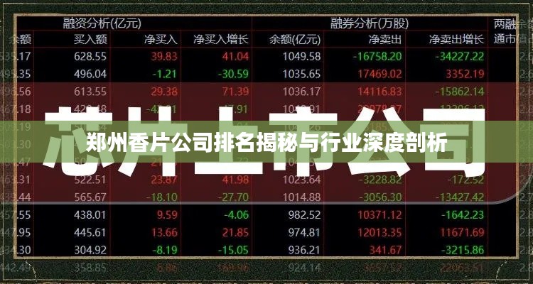 郑州香片公司排名揭秘与行业深度剖析