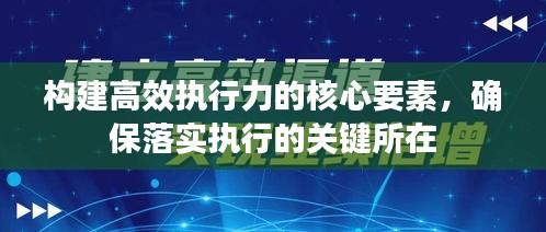 构建高效执行力的核心要素，确保落实执行的关键所在