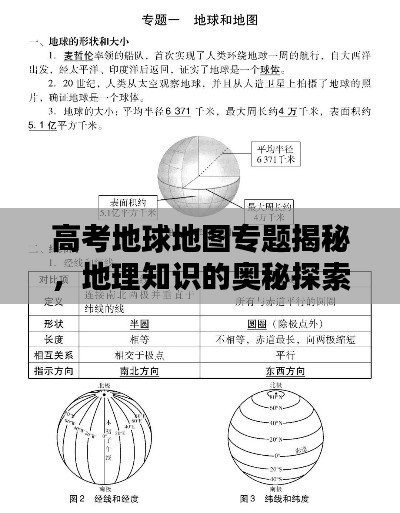 高考地球地图专题揭秘，地理知识的奥秘探索