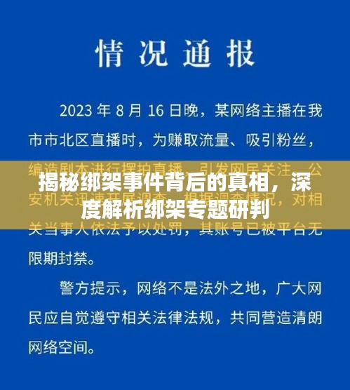 揭秘绑架事件背后的真相，深度解析绑架专题研判