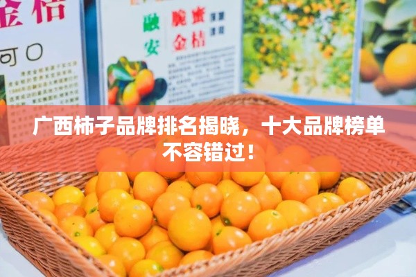 广西柿子品牌排名揭晓，十大品牌榜单不容错过！