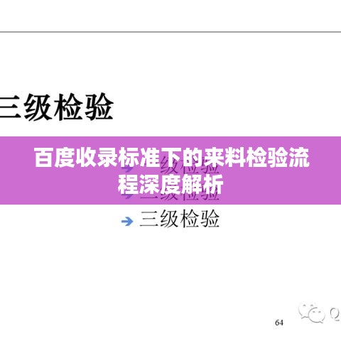 百度收录标准下的来料检验流程深度解析