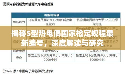 揭秘S型热电偶国家检定规程最新编号，深度解读与研究