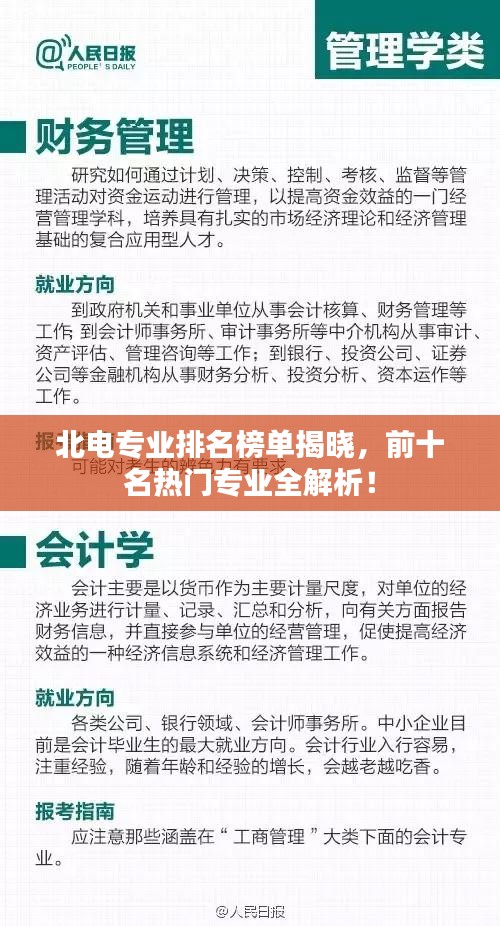 北电专业排名榜单揭晓，前十名热门专业全解析！