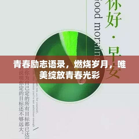 青春励志语录，燃烧岁月，唯美绽放青春光彩