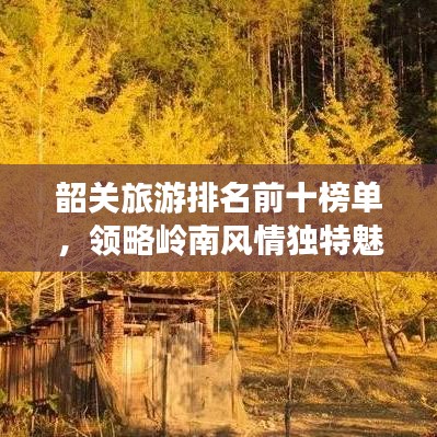 韶关旅游排名前十榜单，领略岭南风情独特魅力