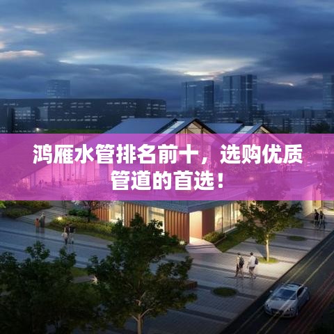鸿雁水管排名前十，选购优质管道的首选！